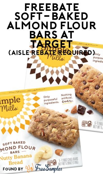FREEBATE Soft-Baked Almond Flour Bars at Target (Aisle Rebate Required)