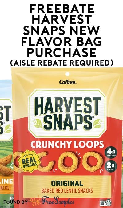 FREEBATE Harvest Snaps New Flavor Bag Purchase (Aisle Rebate Required)