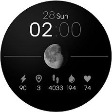 FREE App Minimal Watch Face Moon Phase