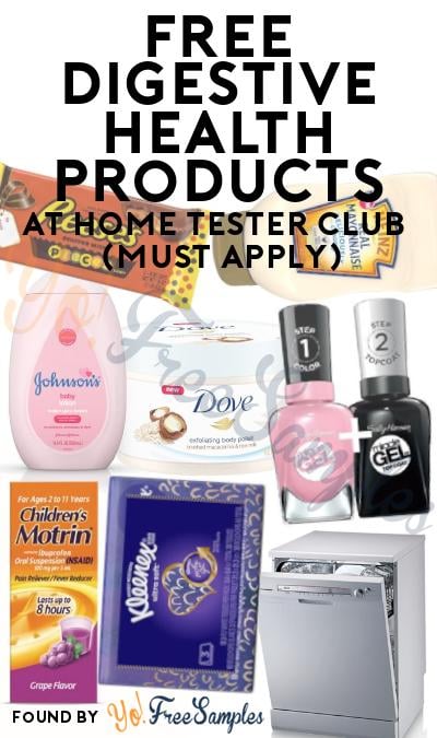 FREE Digestive Health Products At Home Tester Club (Must Apply)