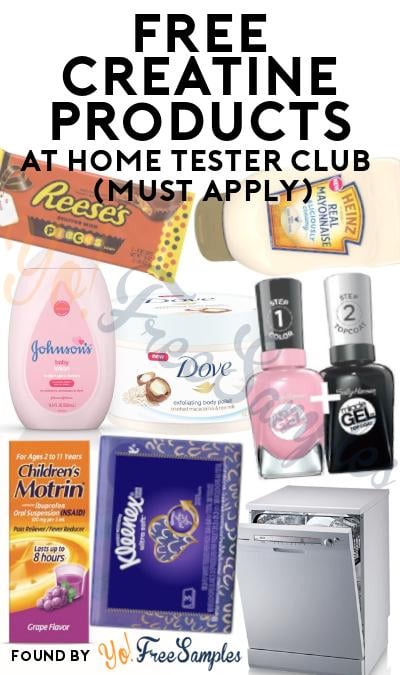 FREE Creatine Products At Home Tester Club (Must Apply)