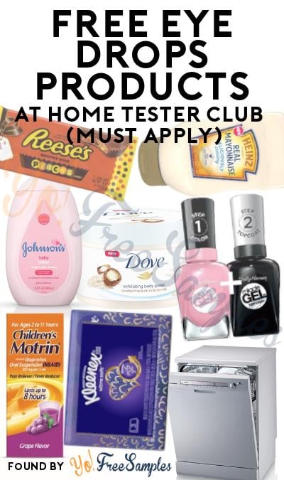 FREE Eye Drops Products At Home Tester Club (Must Apply)