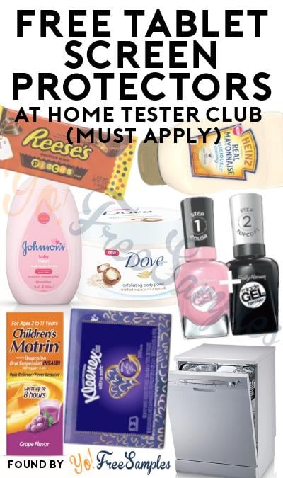 FREE Tablet Screen Protectors At Home Tester Club (Must Apply)