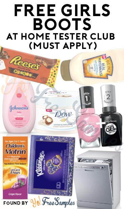 FREE Girls Boots At Home Tester Club (Must Apply)