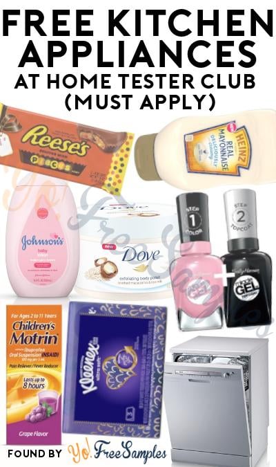 FREE Kitchen Appliances At Home Tester Club (Must Apply)