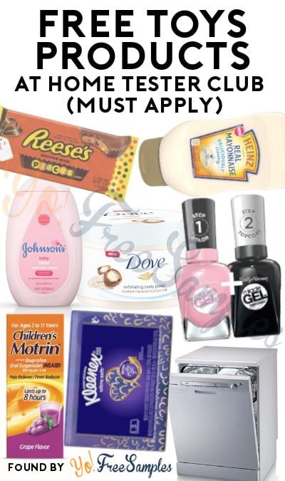 FREE Toys Products At Home Tester Club (Must Apply)