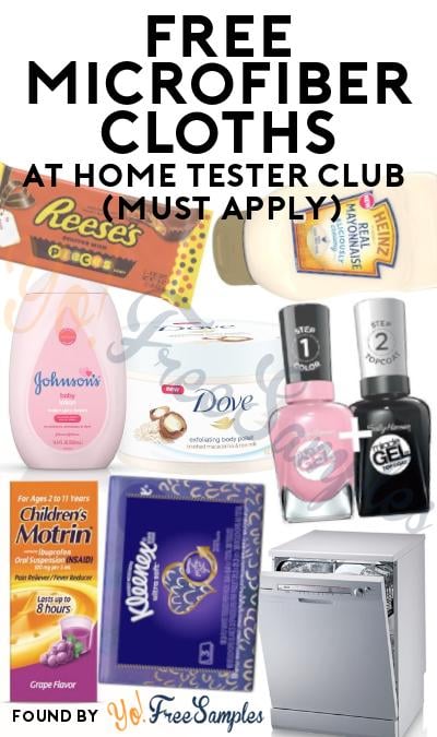 FREE Microfiber Cloths At Home Tester Club (Must Apply)
