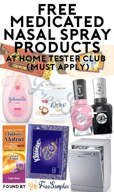 FREE Medicated Nasal Spray Products At Home Tester Club (Must Apply)