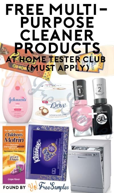 FREE Multi-Purpose Cleaner Products At Home Tester Club (Must Apply)