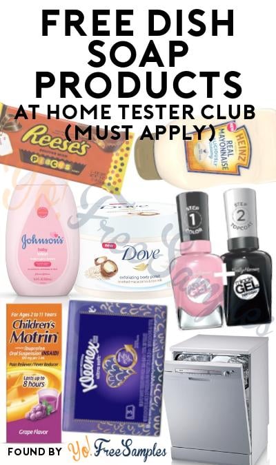 FREE Dish Soap Products At Home Tester Club (Must Apply)