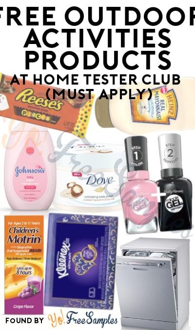 FREE Outdoor Activities Products At Home Tester Club (Must Apply)