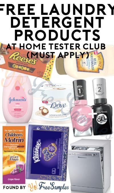 FREE Laundry Detergent Products At Home Tester Club (Must Apply)