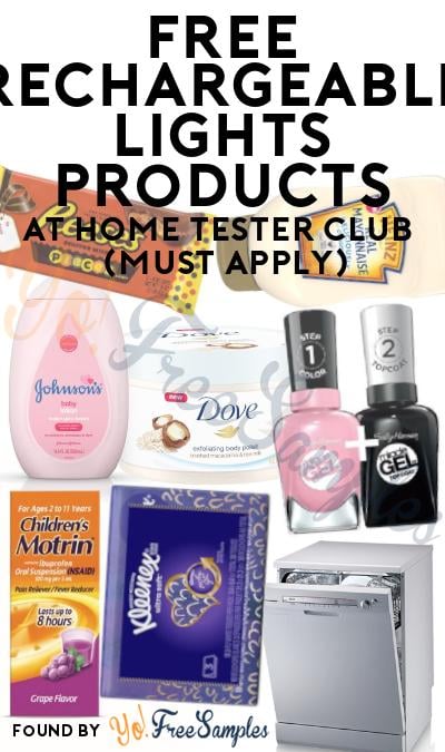 FREE Rechargeable Lights Products At Home Tester Club (Must Apply)