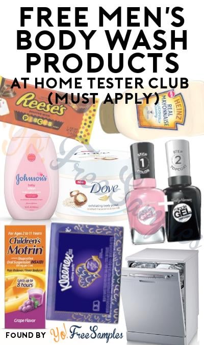 FREE Men’s Body Wash Products At Home Tester Club (Must Apply)