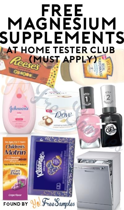 FREE Magnesium Supplements At Home Tester Club (Must Apply)