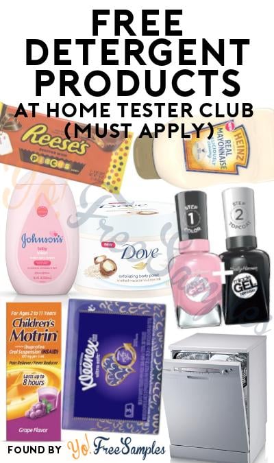 FREE Detergent Products At Home Tester Club (Must Apply)