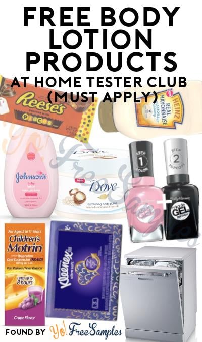 FREE Body Lotion Products At Home Tester Club (Must Apply)