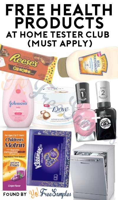 FREE Health Products At Home Tester Club (Must Apply)
