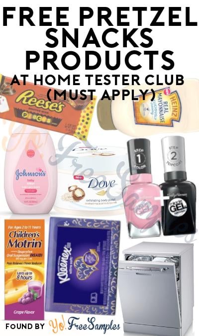 FREE Pretzel Snacks Products At Home Tester Club (Must Apply)