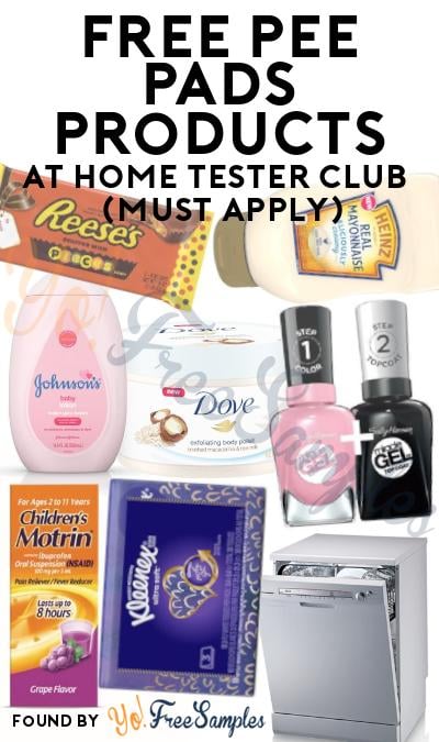 FREE Pee Pads Products At Home Tester Club (Must Apply)
