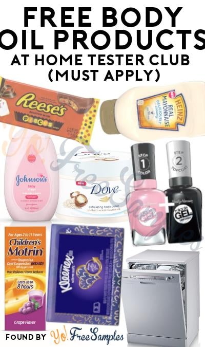 FREE Body Oil Products At Home Tester Club (Must Apply)