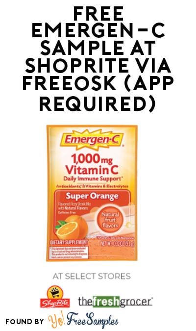 FREE Emergen-C Sample At ShopRite Via Freeosk (App Required)