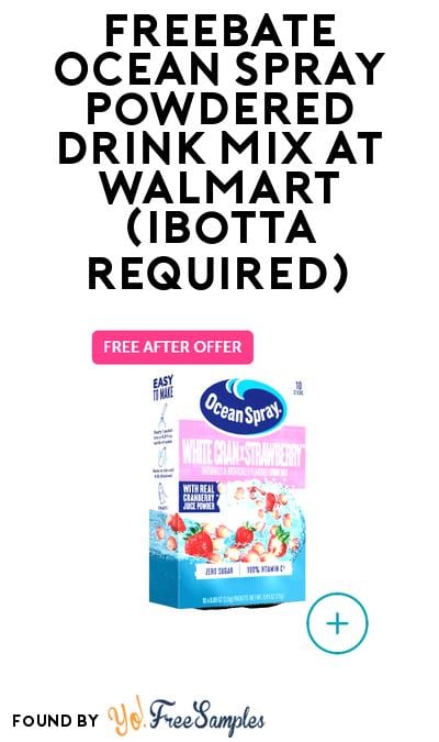 FREEBATE Ocean Spray Powdered Drink Mix at Walmart (Ibotta Required)