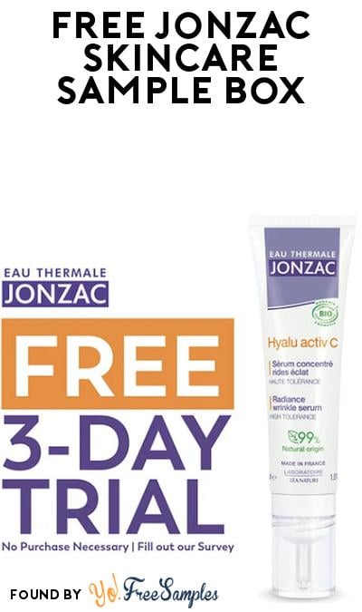 FREE Jonzac Skincare Sample Box (Facebook Required)