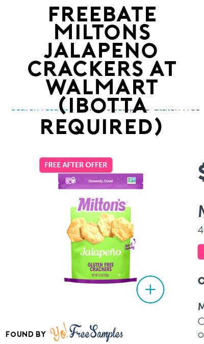 FREEBATE Miltons Jalapeno Crackers At Walmart (Ibotta Required)