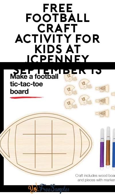 FREE Football Craft Activity For Kids At JCPenney September 13