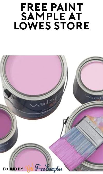 FREE Paint Sample at Lowes (Rewards Account Required)