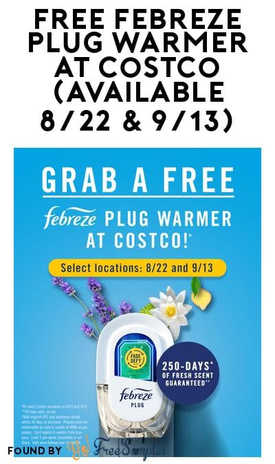 FREE Febreze Plug Warmer At Costco (Available 8/22 & 9/13)