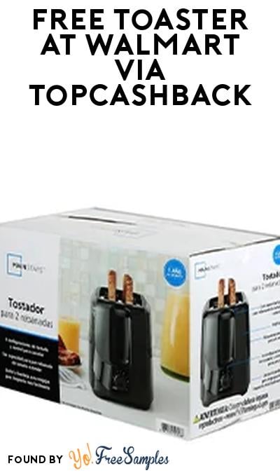 FREEBATE 2-Slice Toaster at Walmart For New TopCashback Members