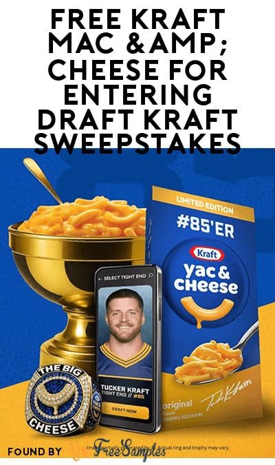 FREE Kraft Mac & Cheese For Entering Draft Kraft Sweepstakes