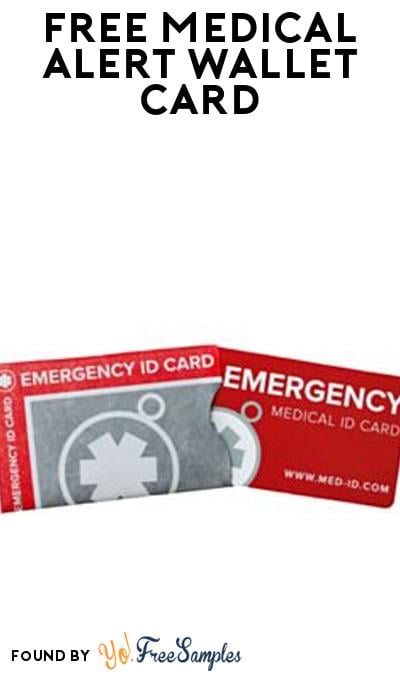 FREE Medical ID Wallet Card From American Medical (Code Required)