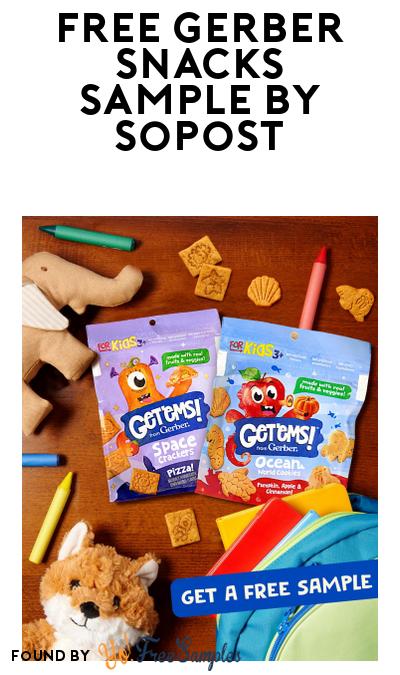FREE Gerber Getems Snack Sample Box For Kids (SoPost Required)
