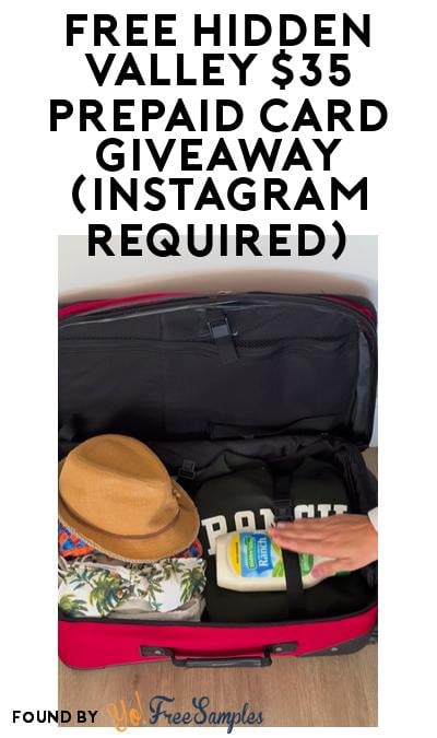 FREE Hidden Valley $35 Prepaid Card Giveaway (Instagram Required)