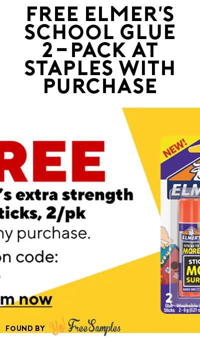 FREE Elmer’s School Glue 2-Pack at Staples with Purchase
