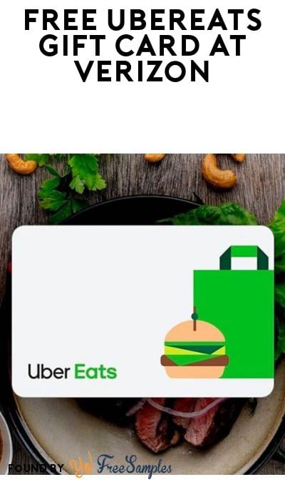 FREE Uber Eats Gift Card For Verizon Rewards Members