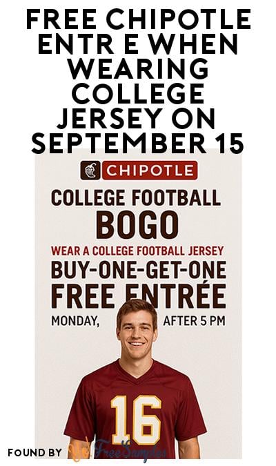 FREE Chipotle Entrée When Wearing College Jersey On September 15