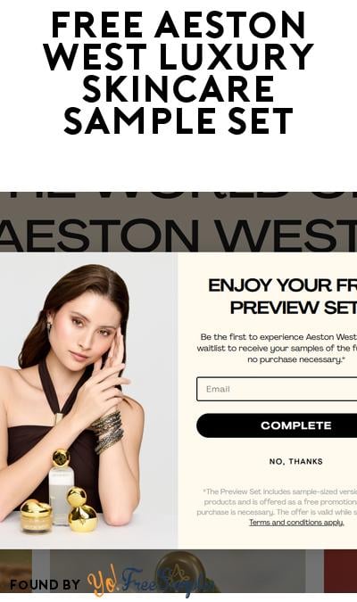 FREE Aeston West Luxury Skincare Sample Set