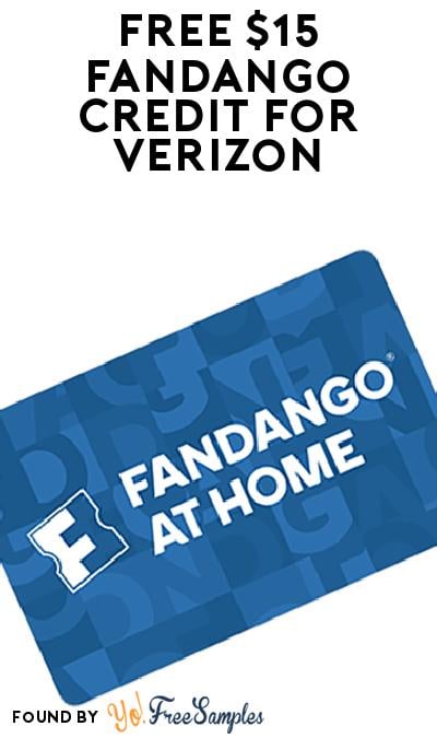 FREE $15 Fandango Credit for Verizon Members (Rewards Required)