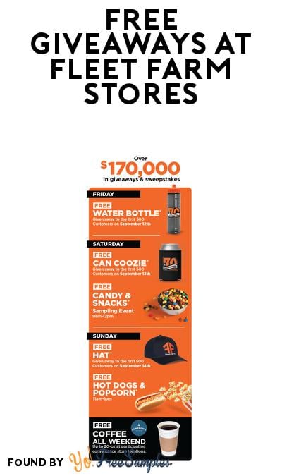FREE Coffee & Giveaways at Fleet Farm Anniversary Event Sept 12-14