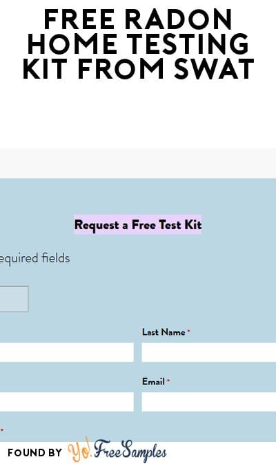FREE Radon Home Testing Kit From SWAT