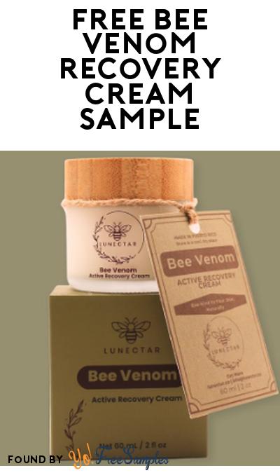 FREE Bee Venom Recovery Cream Sample From Lunectar (Instagram DM Required)