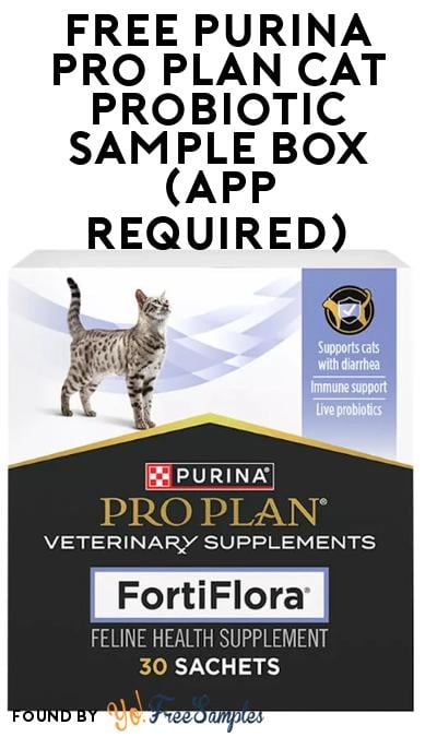 FREE Purina Pro Plan Cat Probiotic Sample Box (App Required)