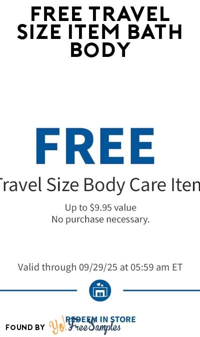 FREE Travel Size Body Care Item at Bath & Body Works (Rewards Required)