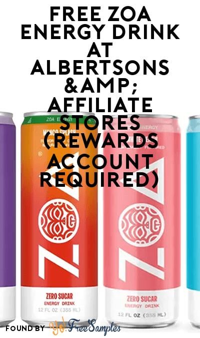 FREE ZOA Energy Drink At Albertsons & Affiliate Stores (Rewards Account Required)