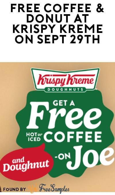 FREE Coffee & Donut at Krispy Kreme on Sept 29th