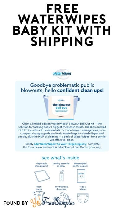 FREE WaterWipes Blowout Bail Out Kit (Baby Registry Required)